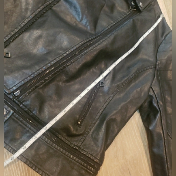 Faux Leather Pleather Motorcycle Jacket XXL - Picture 11 of 11